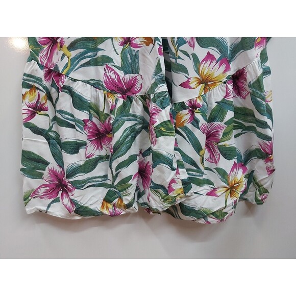 Women's Soho Ny&Co Multicolor Floral Flare Pants With Belt Size Large - Picture 3 of 5